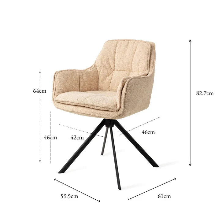 Akune Eetkamerstoel - Revolve Zwart by Jesper Home