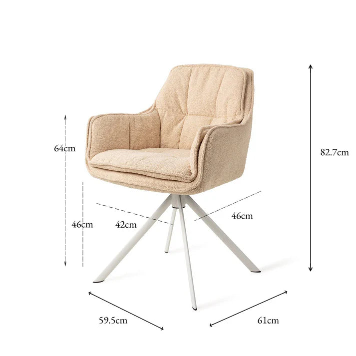 Akune Eetkamerstoel - Revolve Wit