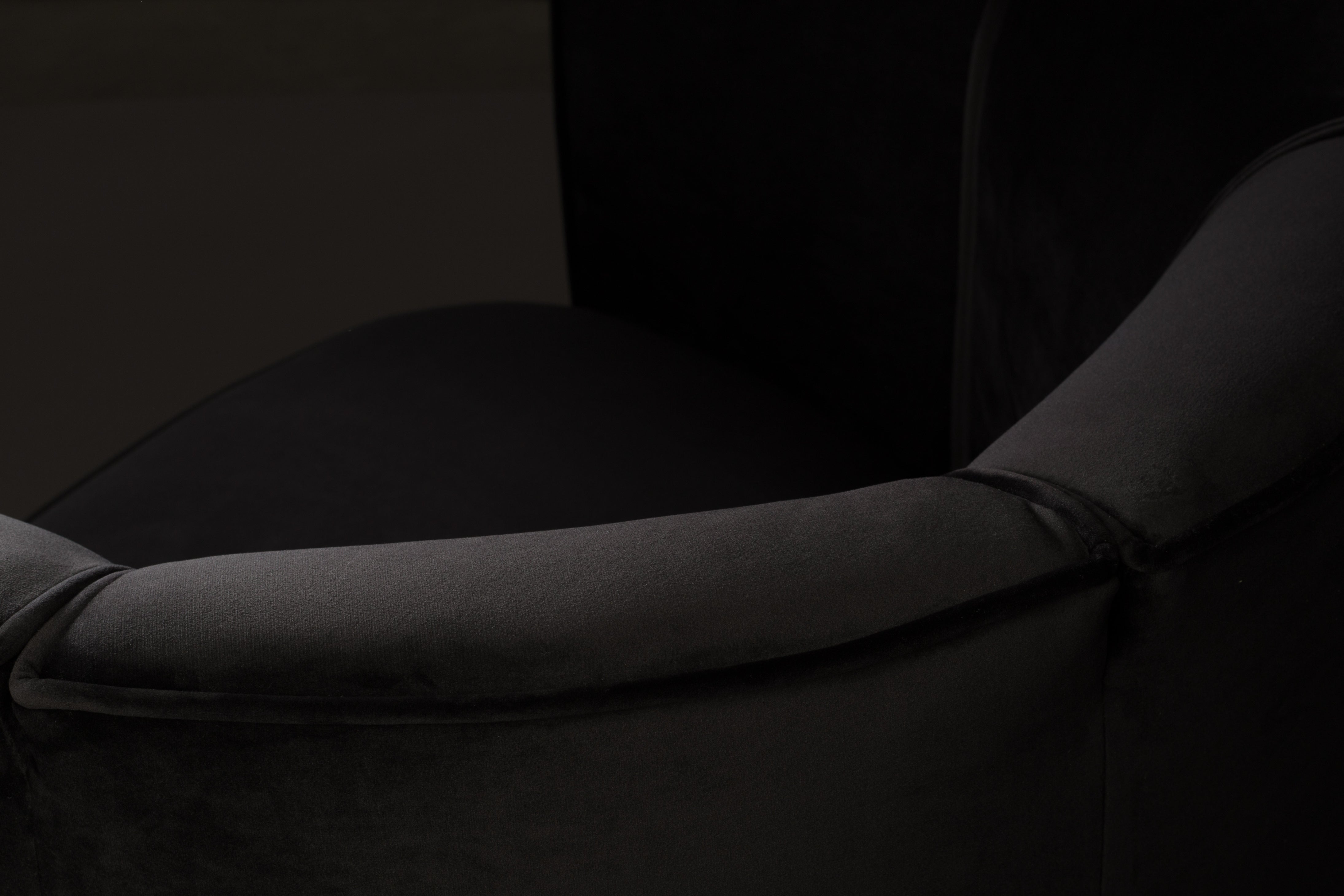 Lounge Chair Flower Black