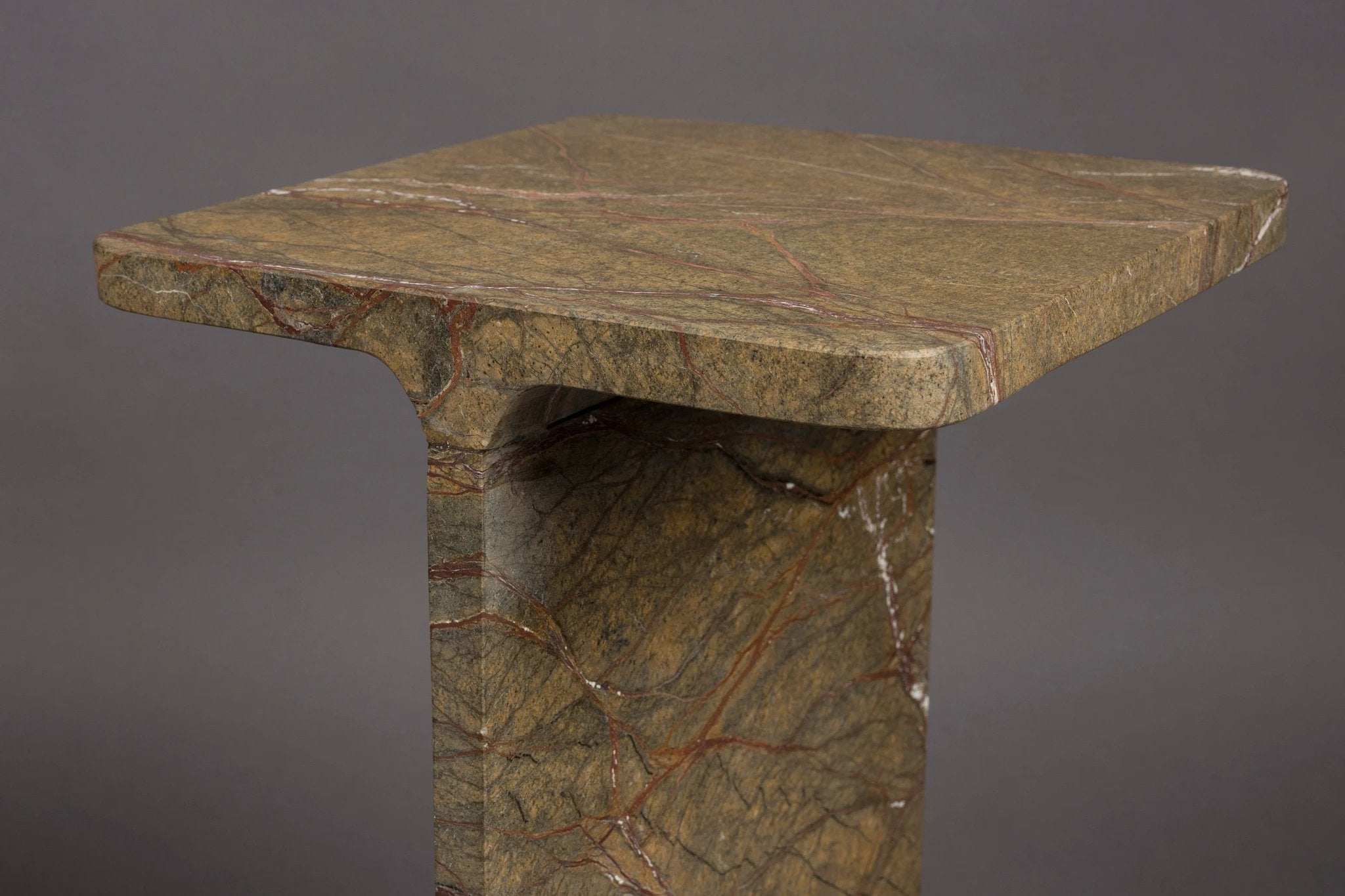 Bijzettafel Satpura Brown Marble by Dutchbone