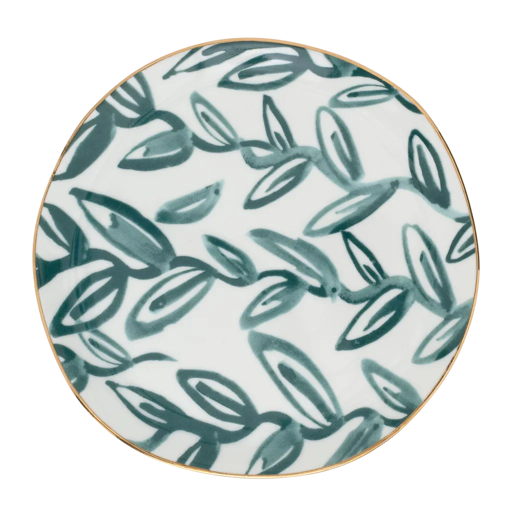 Good Morning bord Leaves Aqua, Ø17 Cm by Urban Nature Culture