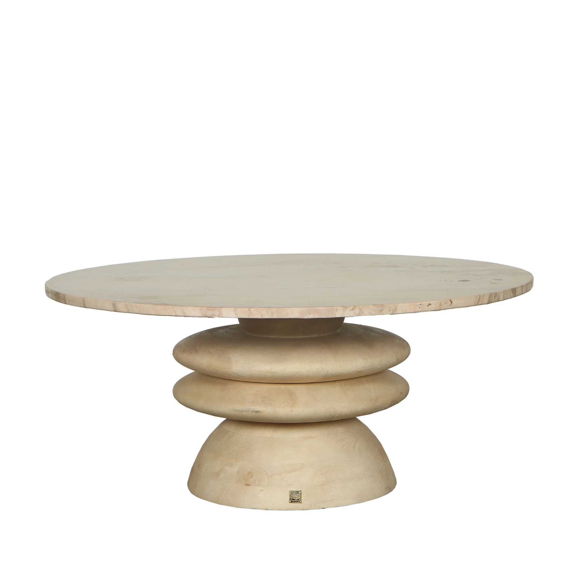 Salontafel Callain Mangohout en Marmer - depauwwonen