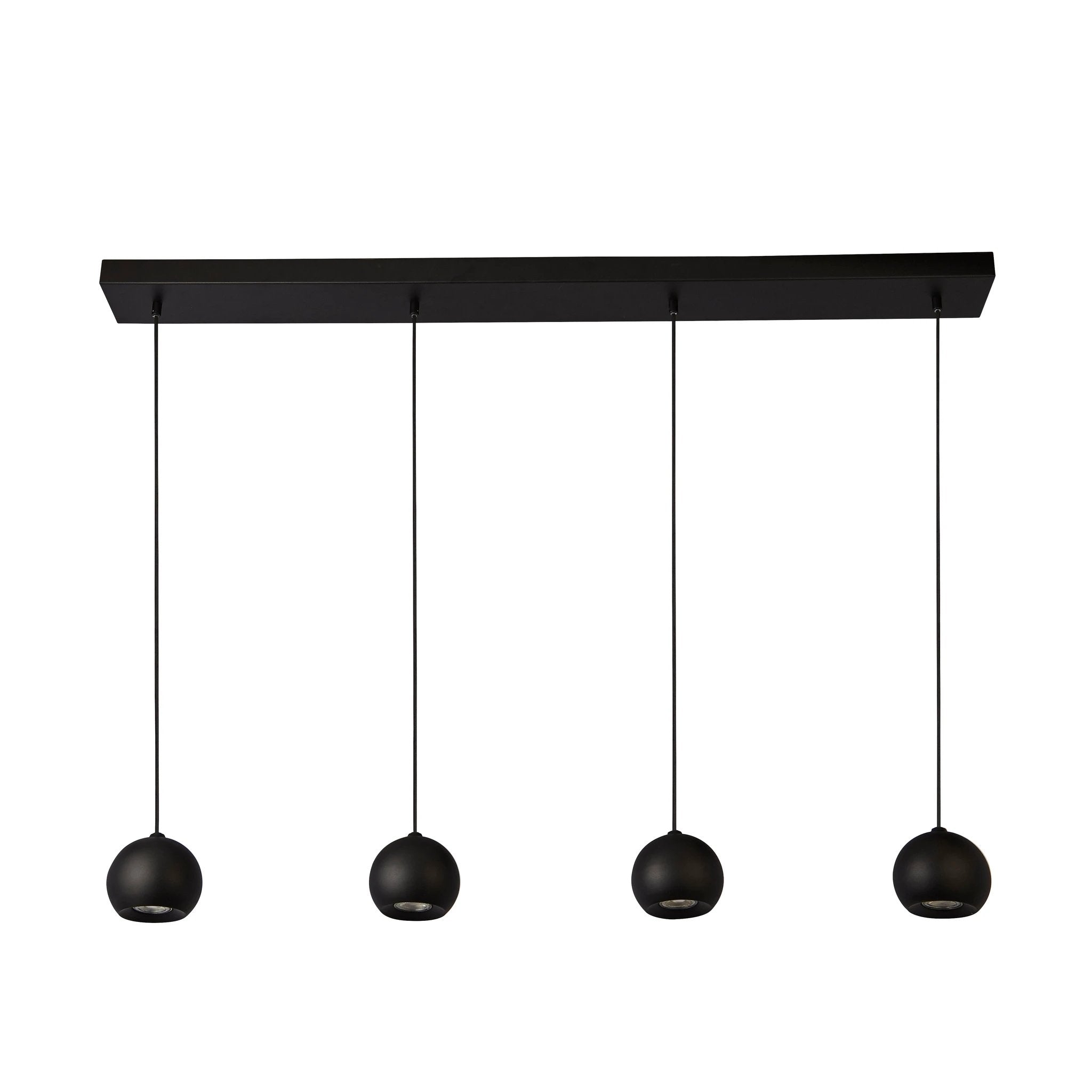 Hanglamp Eindhoven 4Lt Bar - Sand Black Metal by Searchlight