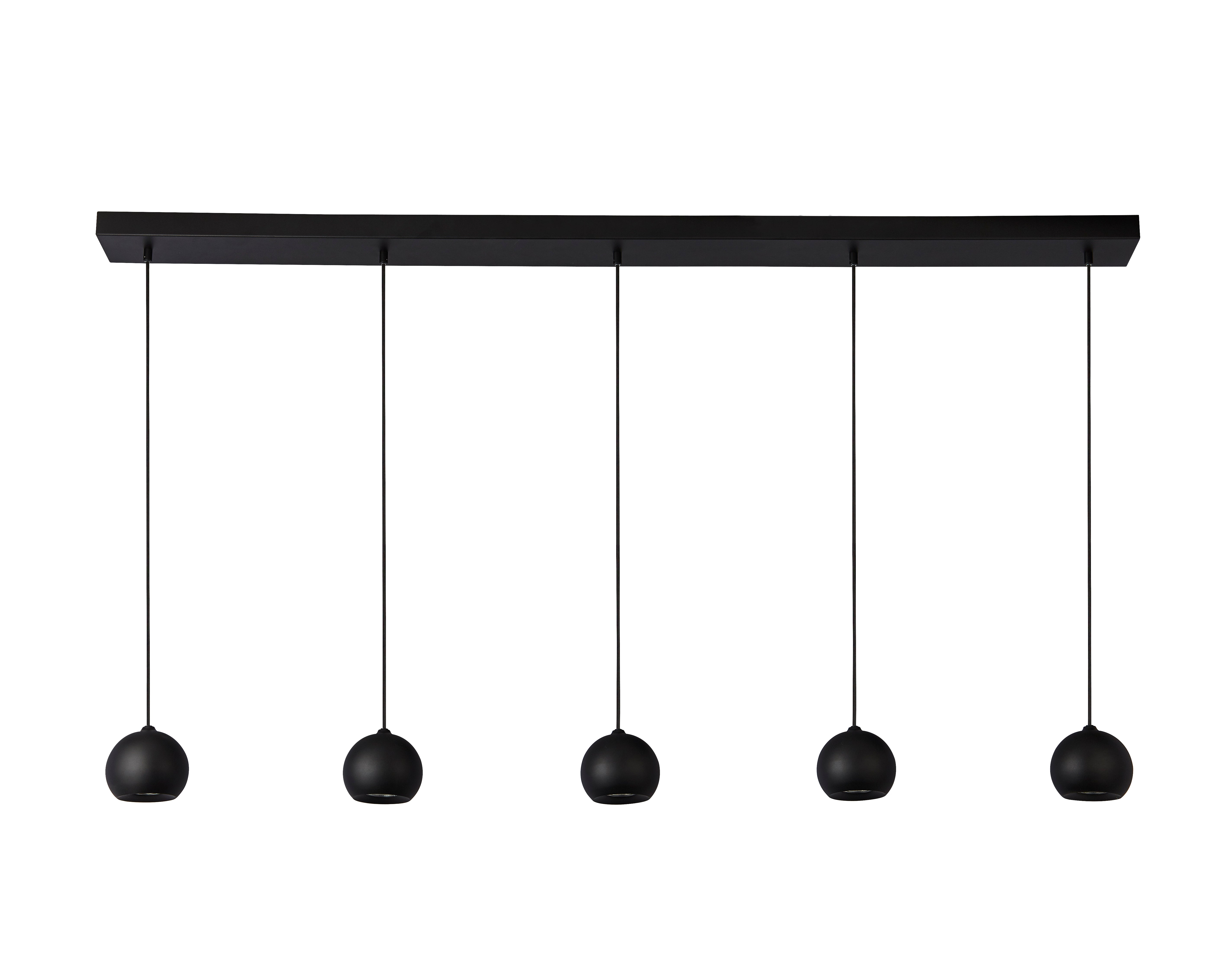 Eindhoven 5Lt Bar Pendant - Sand Black Metal