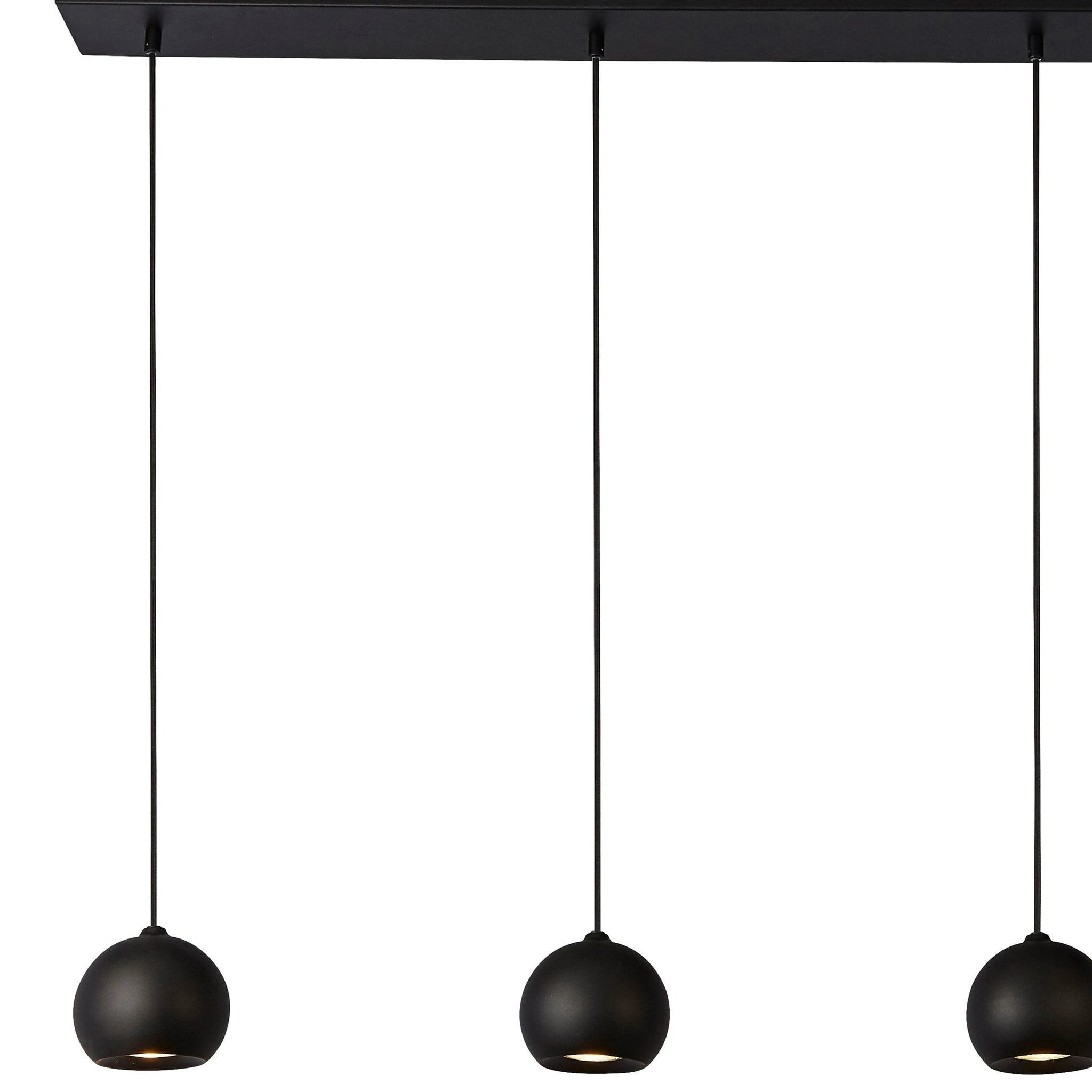 Hanglamp Eindhoven Mini 5Lt - Sand Black Metal by Searchlight