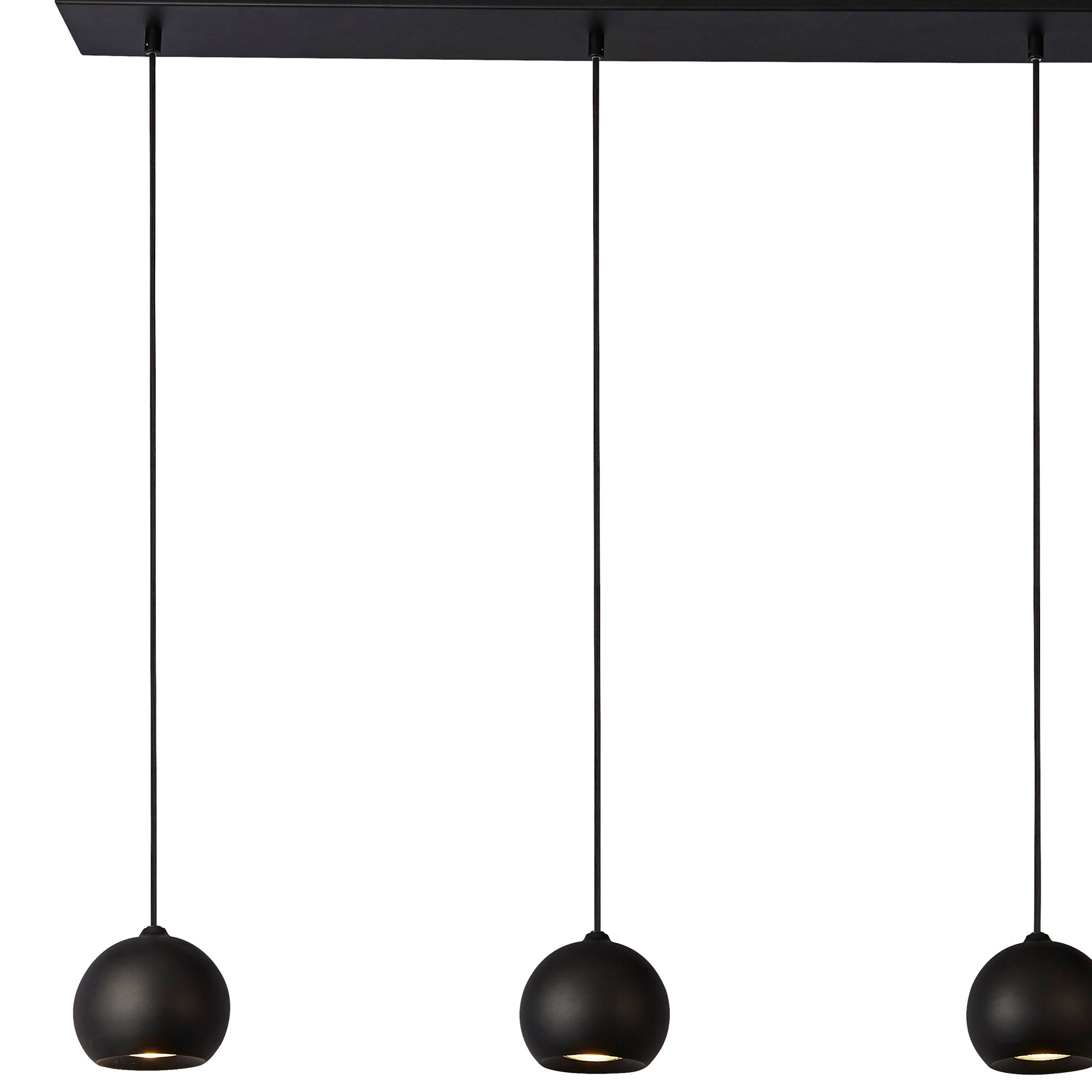 Eindhoven 5Lt Bar Pendant - Sand Black Metal