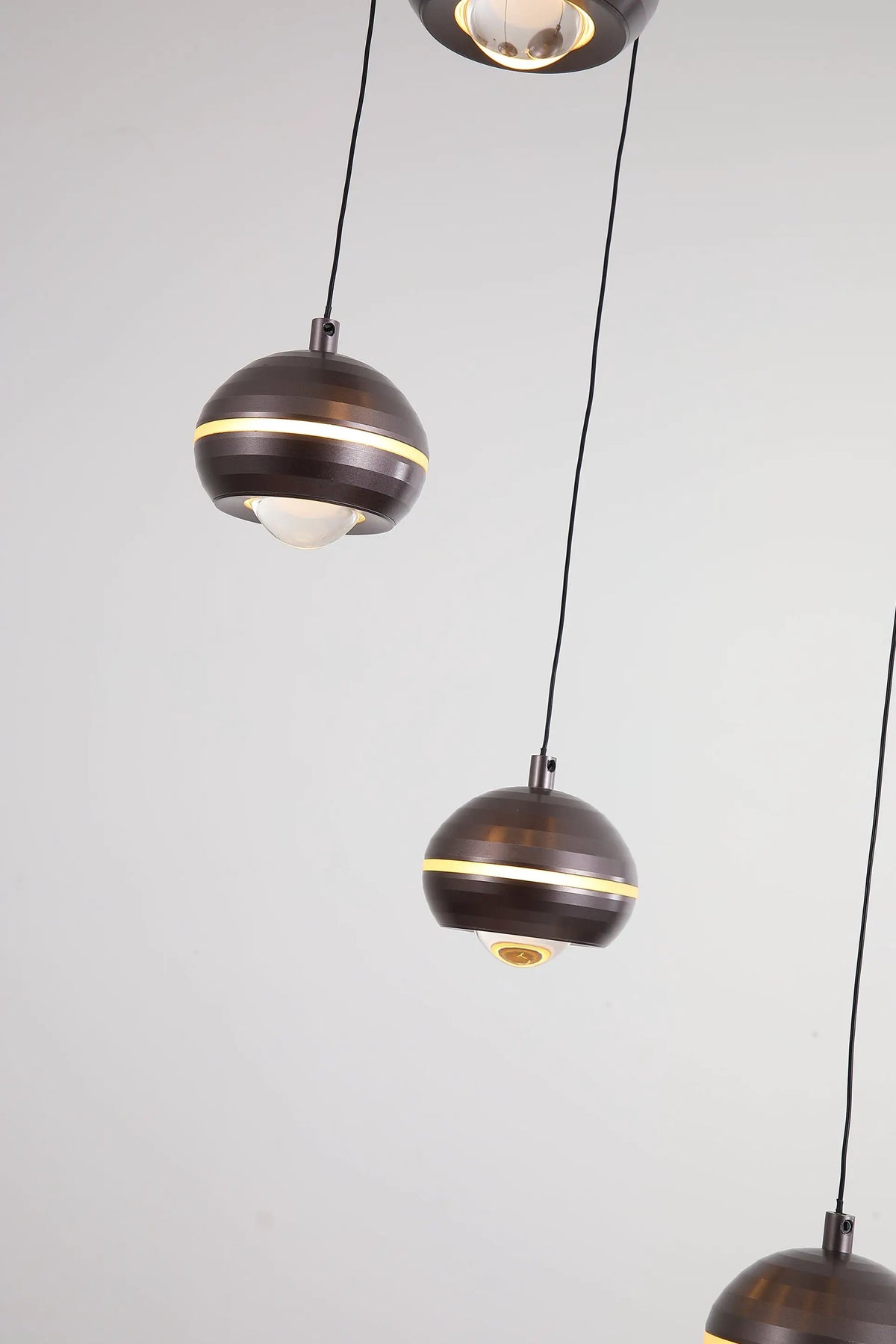 Hanglamp Meteor 5-lichts - Black Nickel by Searchlight
