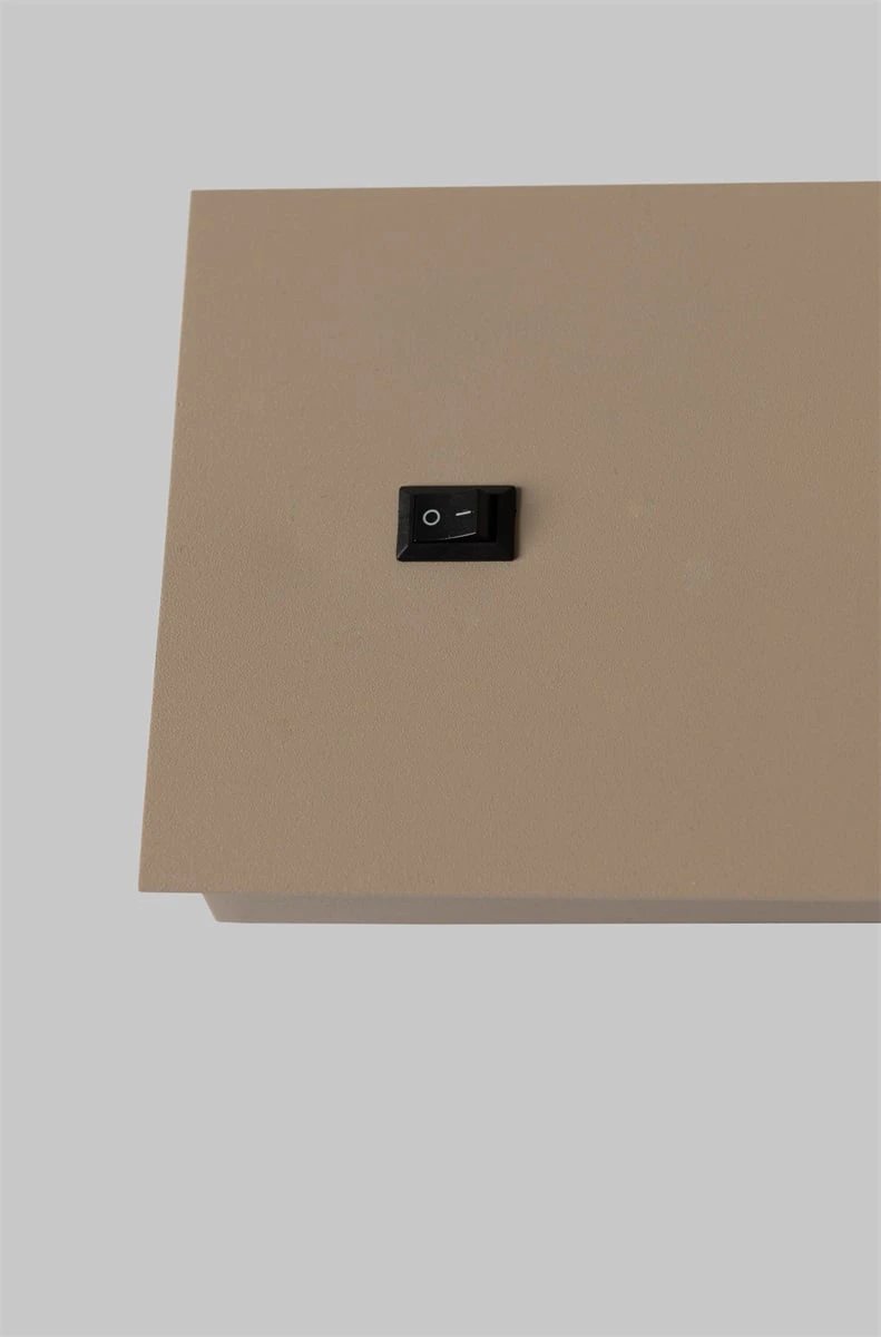 Tafellamp Boston zand met witte kap Ø18 x 15cm by it's about RoMi