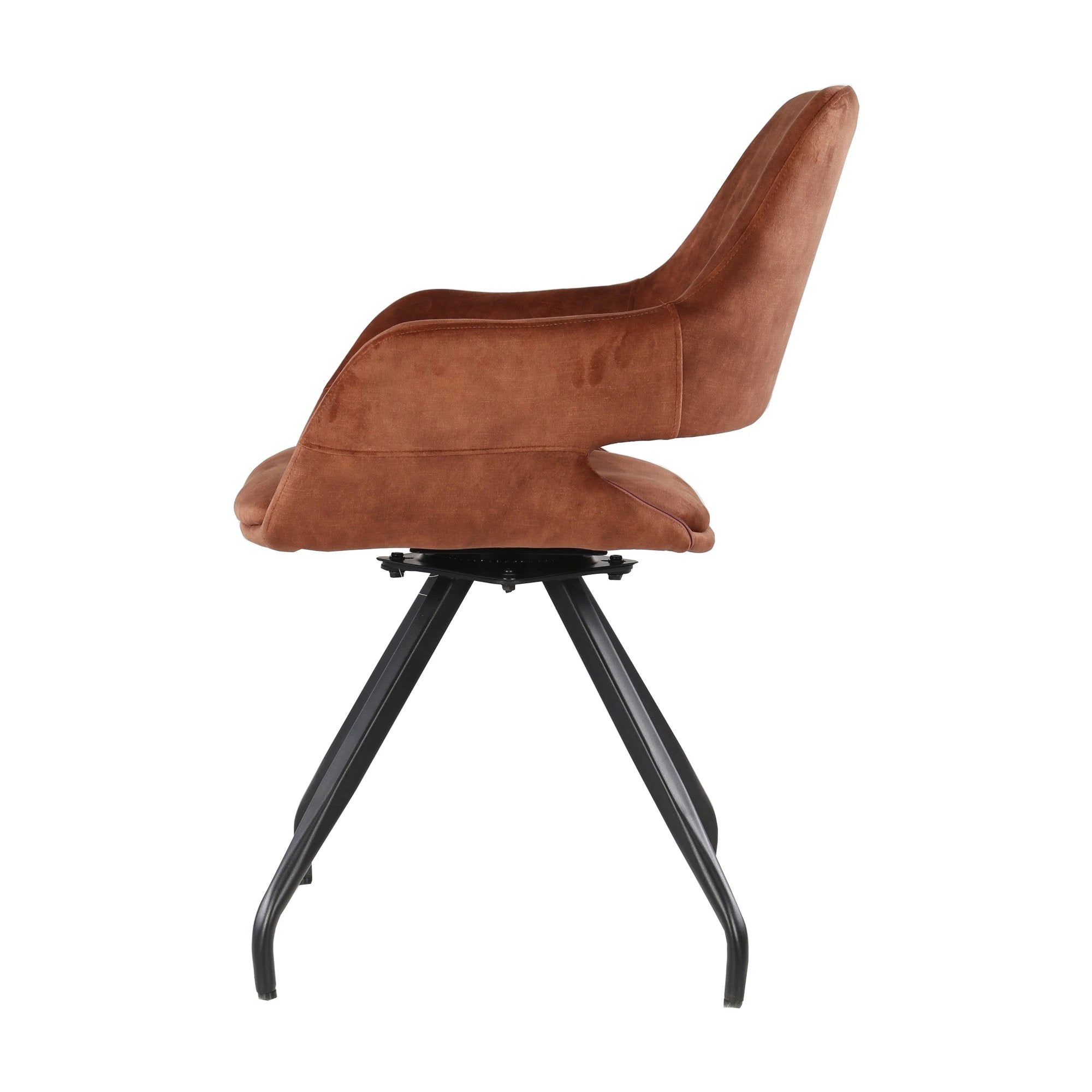 Capp Roestkleurig Fluweel (set van 2) by Livingfurn