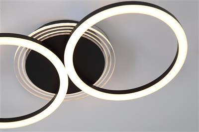 Plafondlamp Contour LED, Matt Black