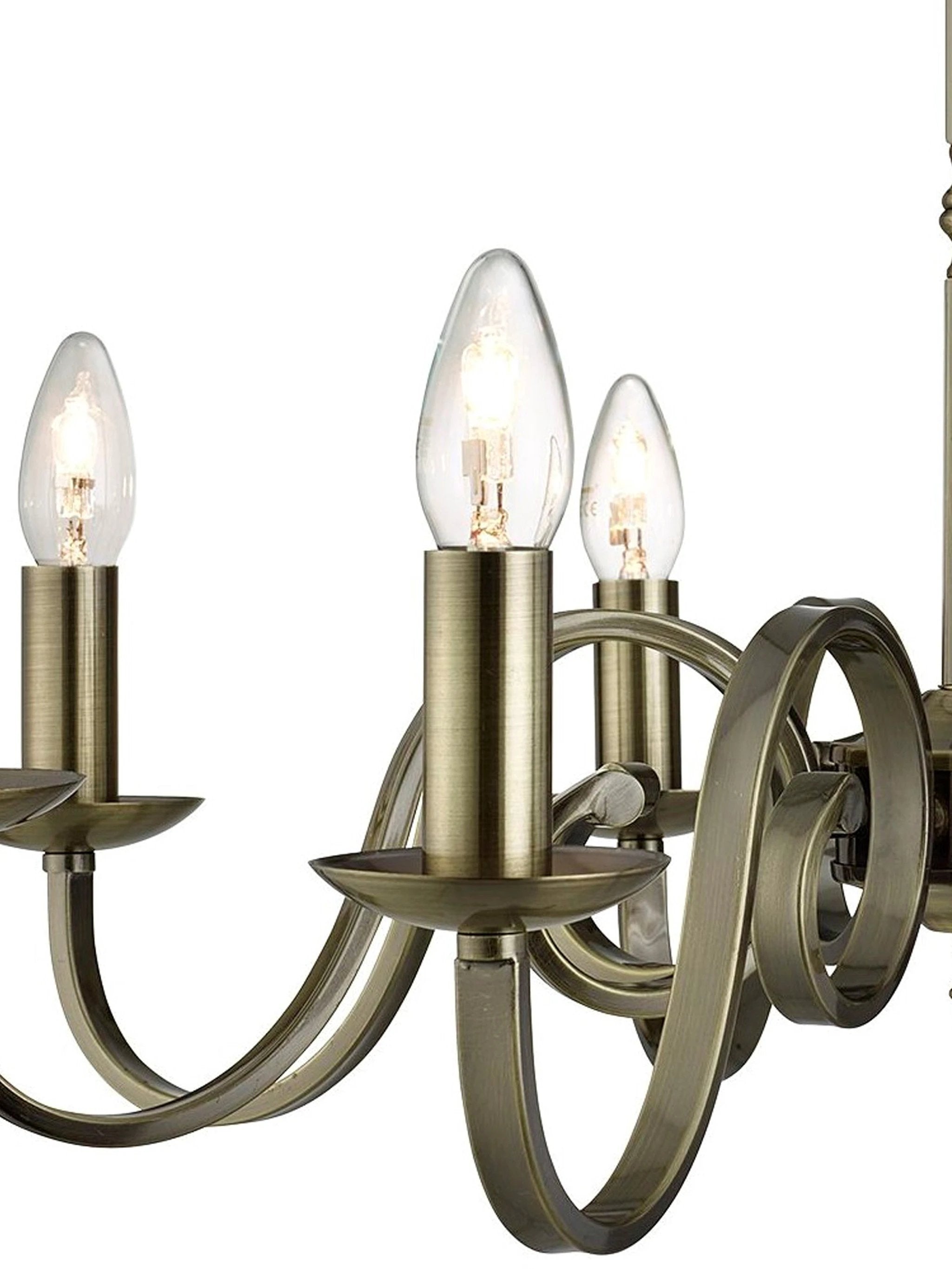 Kroonluchter Richmond 8Lt Antique Brass Metal by Searchlight
