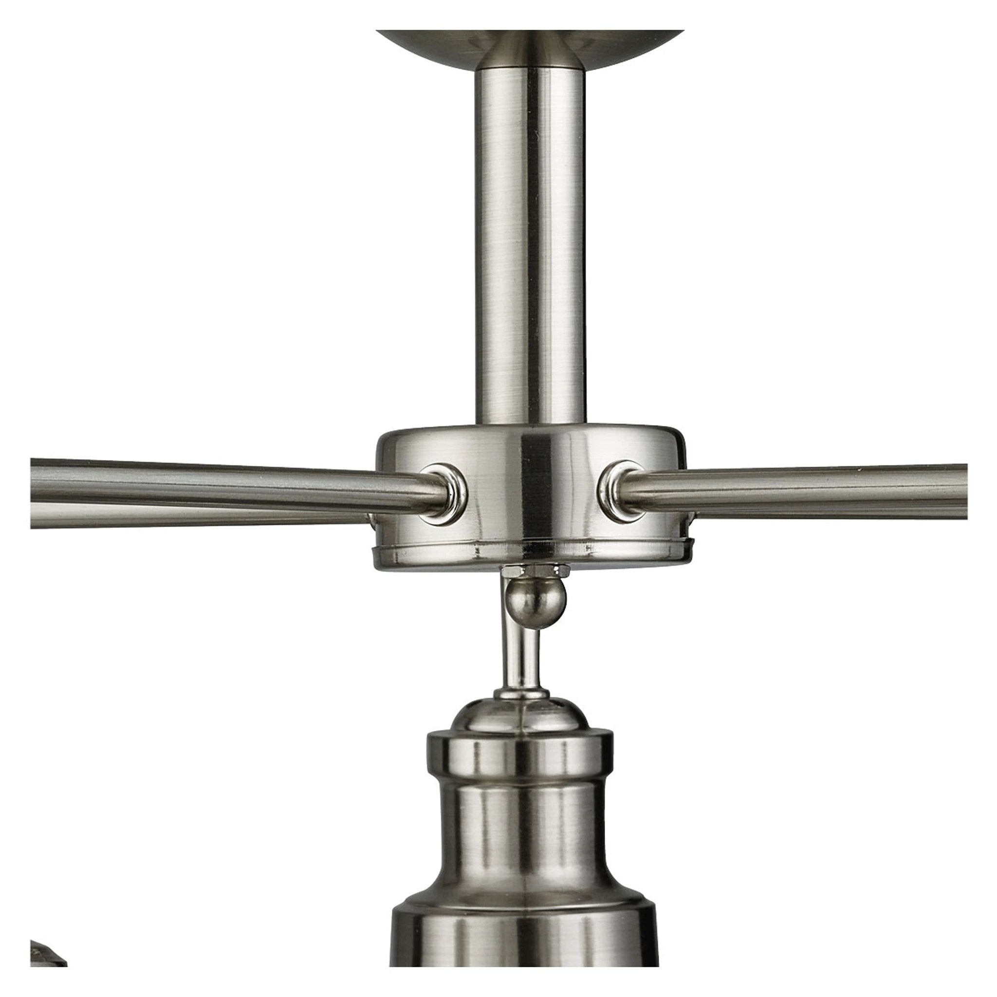 Hanglamp Bistro 5Lt - Satin Silver & Glass by Searchlight