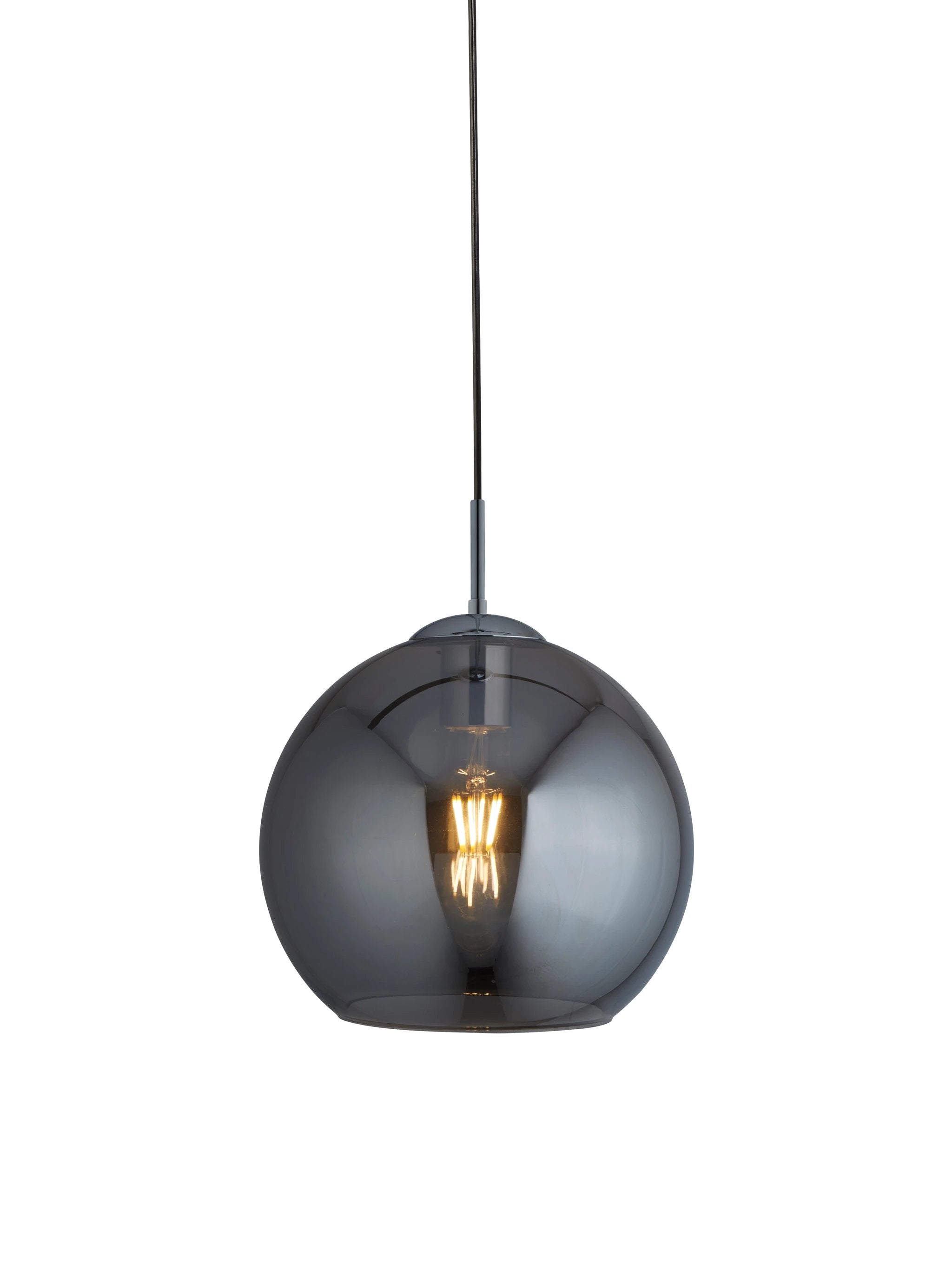 Hanglamp Balls - Chrome Metal & Smoked Glass by Searchlight