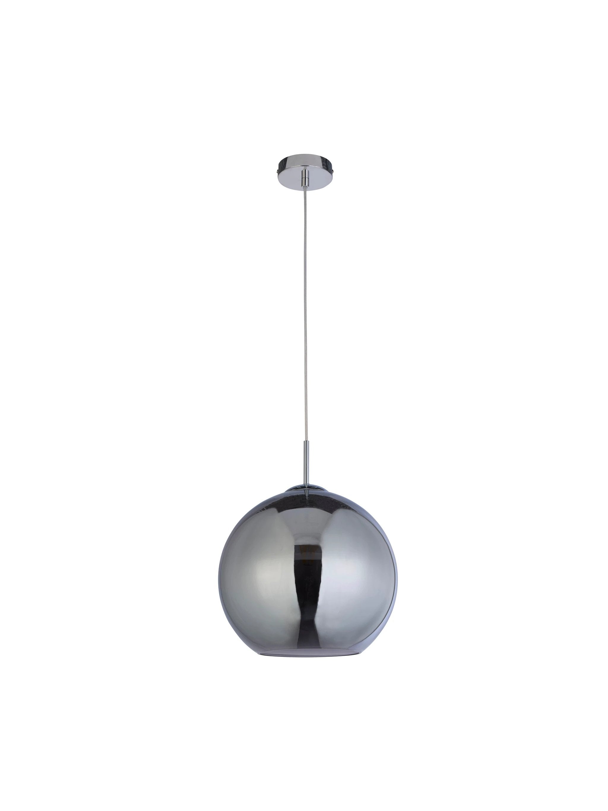 Hanglamp Balls - Chrome Metal & Smoked Glass by Searchlight