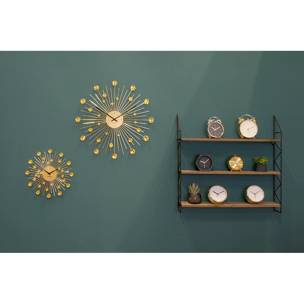 Wandklok Sunburst Groot Goud by Karlsson
