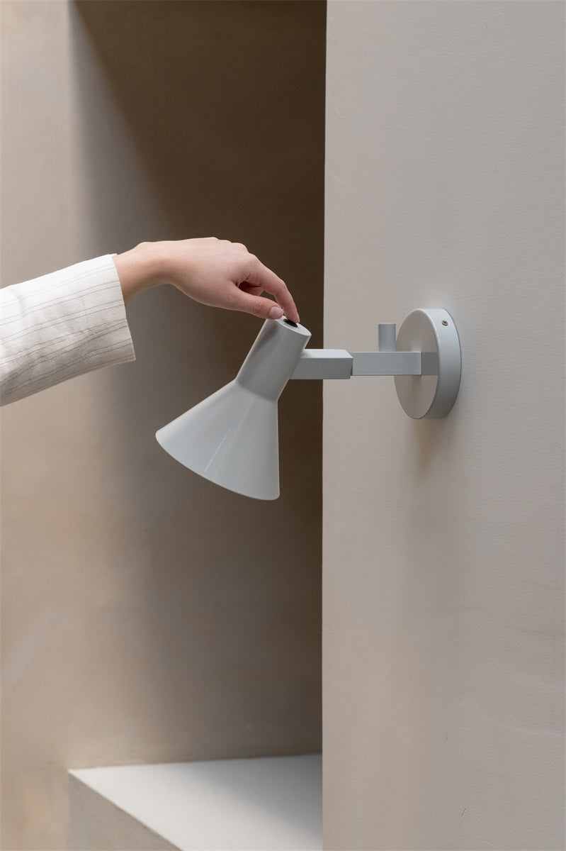 Wandlamp Stavanger, licht grijs