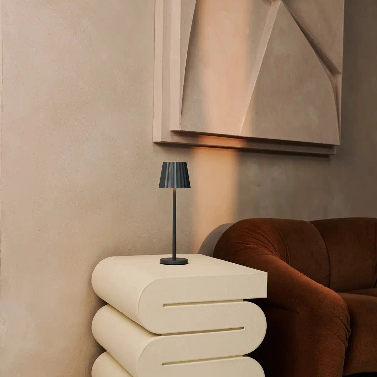 Tafellamp oplaadbaar Maya steengrijs by Tavellio - Amsterdam