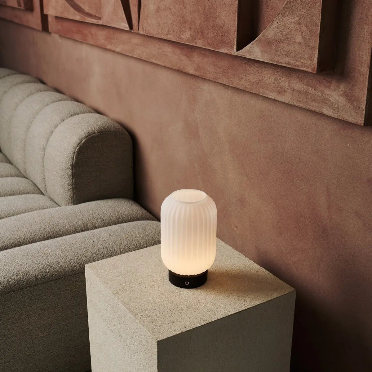 Tafellamp oplaadbaar Lilly donkerbruin