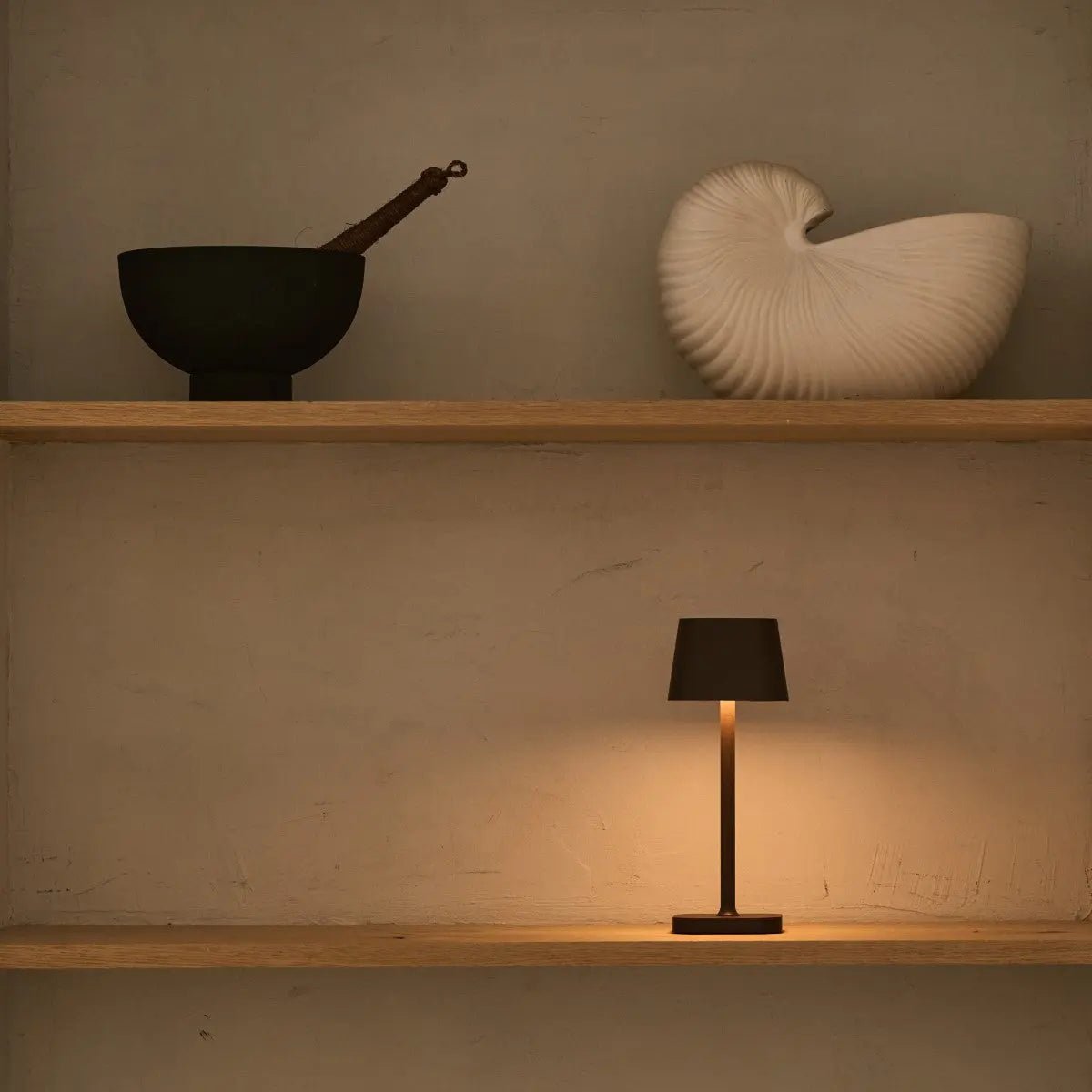 Tafellamp oplaadbaar Ava Mokka Bruin