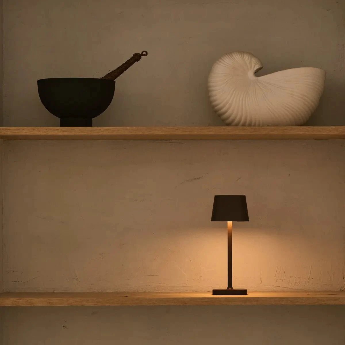 Tafellamp oplaadbaar Ava Mokka Bruin by Tavellio - Amsterdam