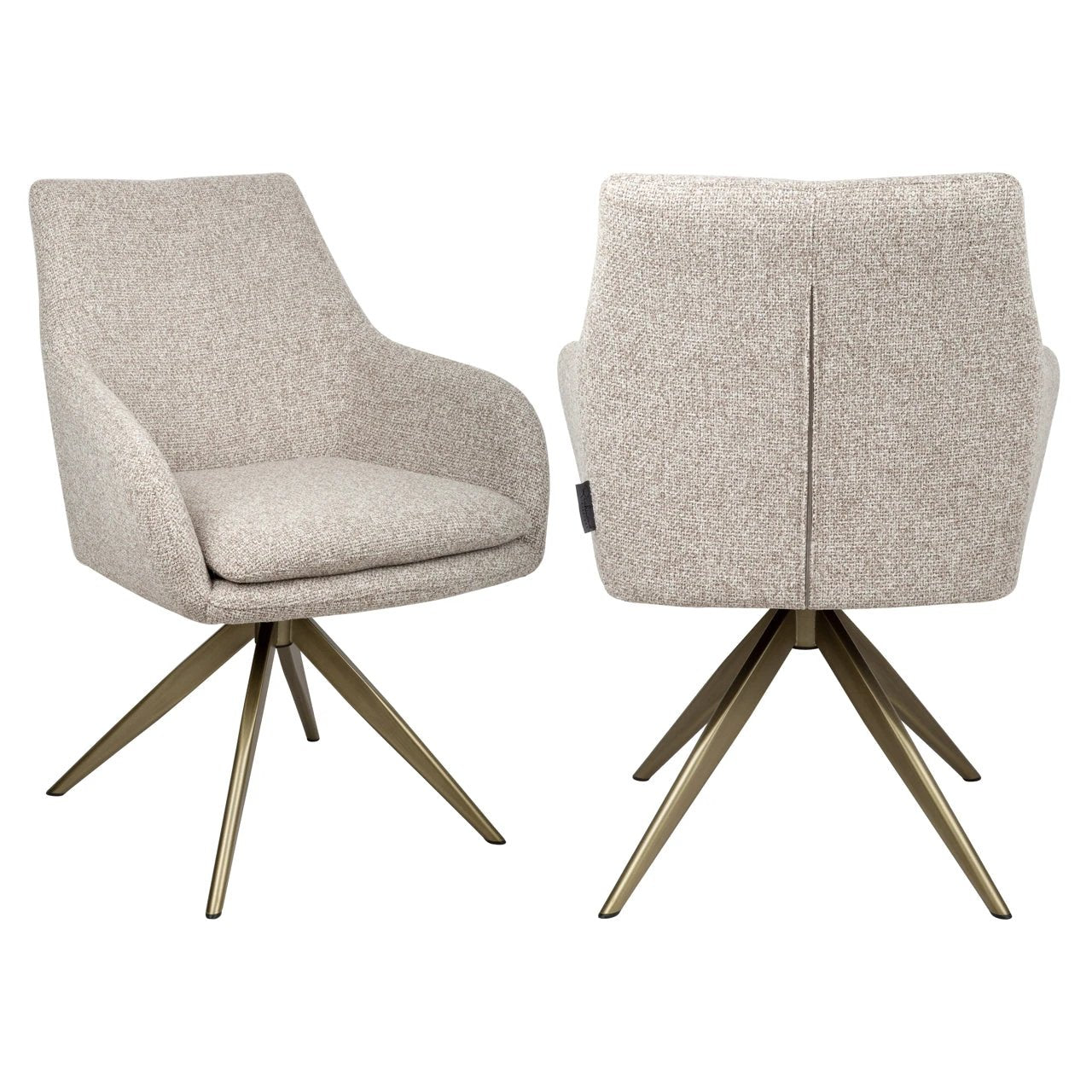 Eetkamerstoel Lisonne cayennebruin draaibaar vlamvertragend by Richmond Interiors