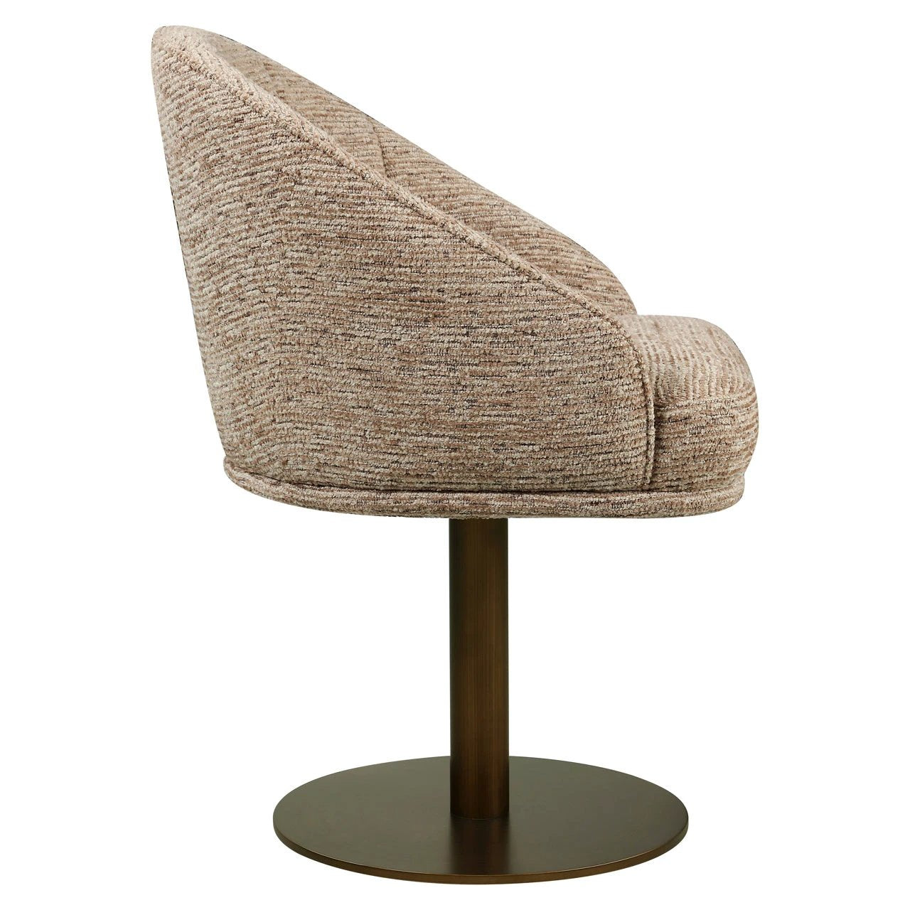 Eetkamerstoel Beverly mokka lineair draaibaar by Richmond Interiors