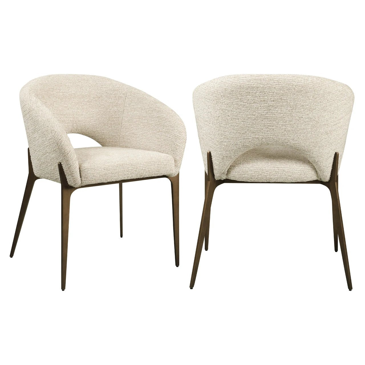 Eetkamerstoel Kenzi naturel lineair vlamvertragend by Richmond Interiors