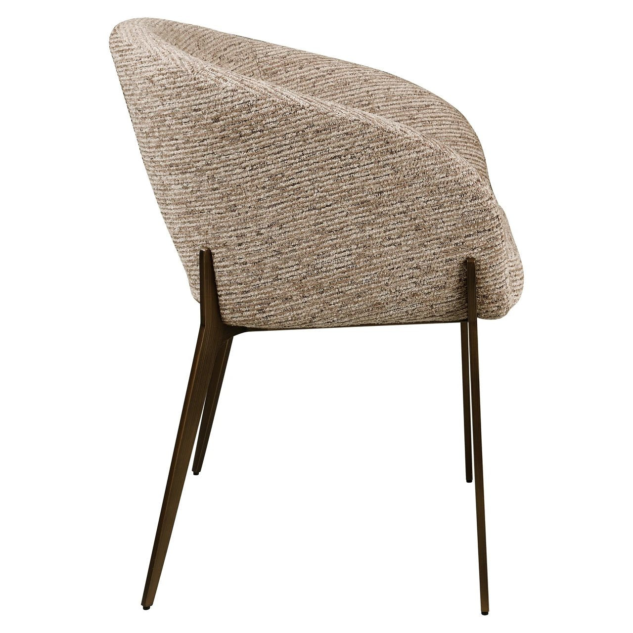 Eetkamerstoel Kenzi mocca lineair brandvertragend by Richmond Interiors