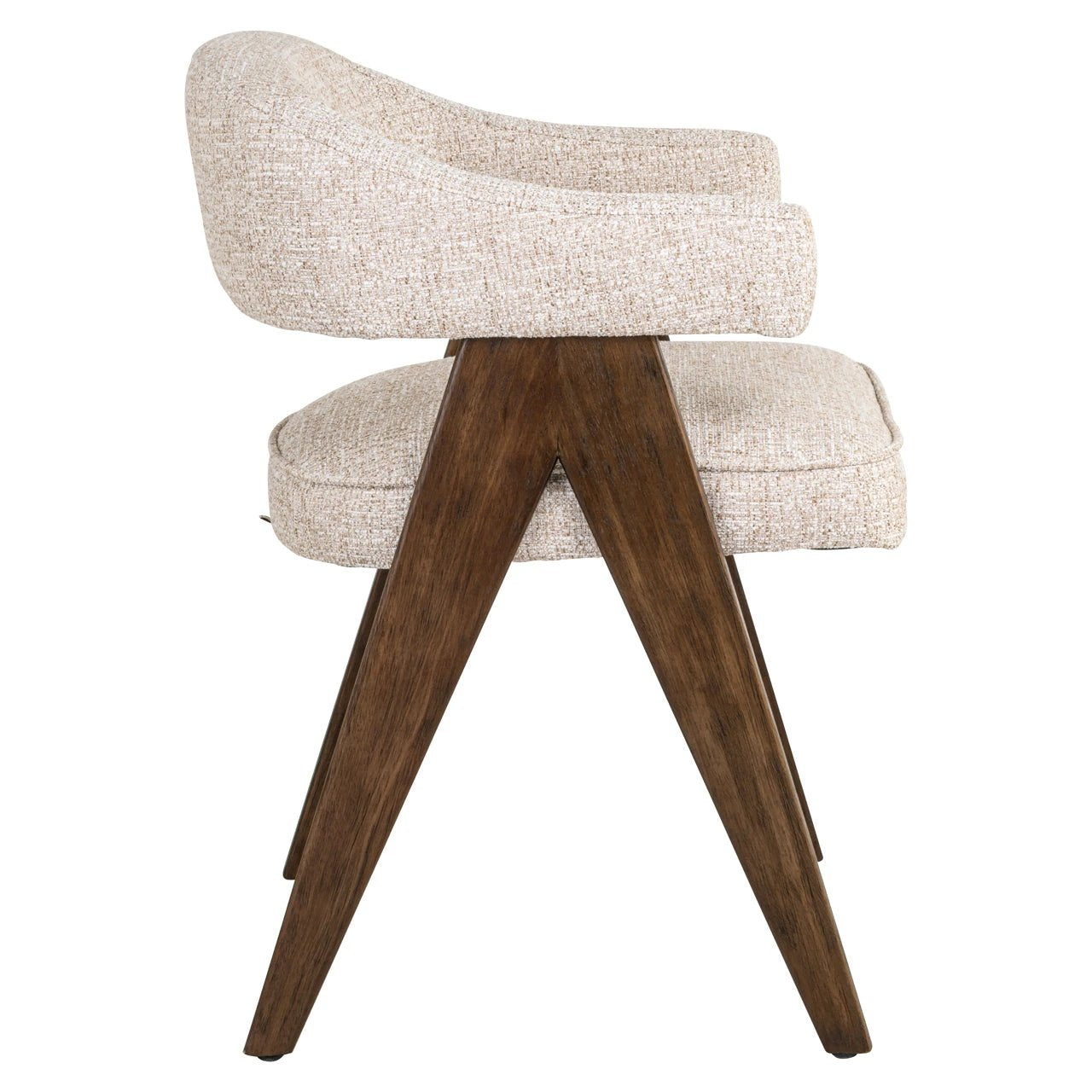 Eetkamerstoel Mori crème tweed vlamvertragend by Richmond Interiors