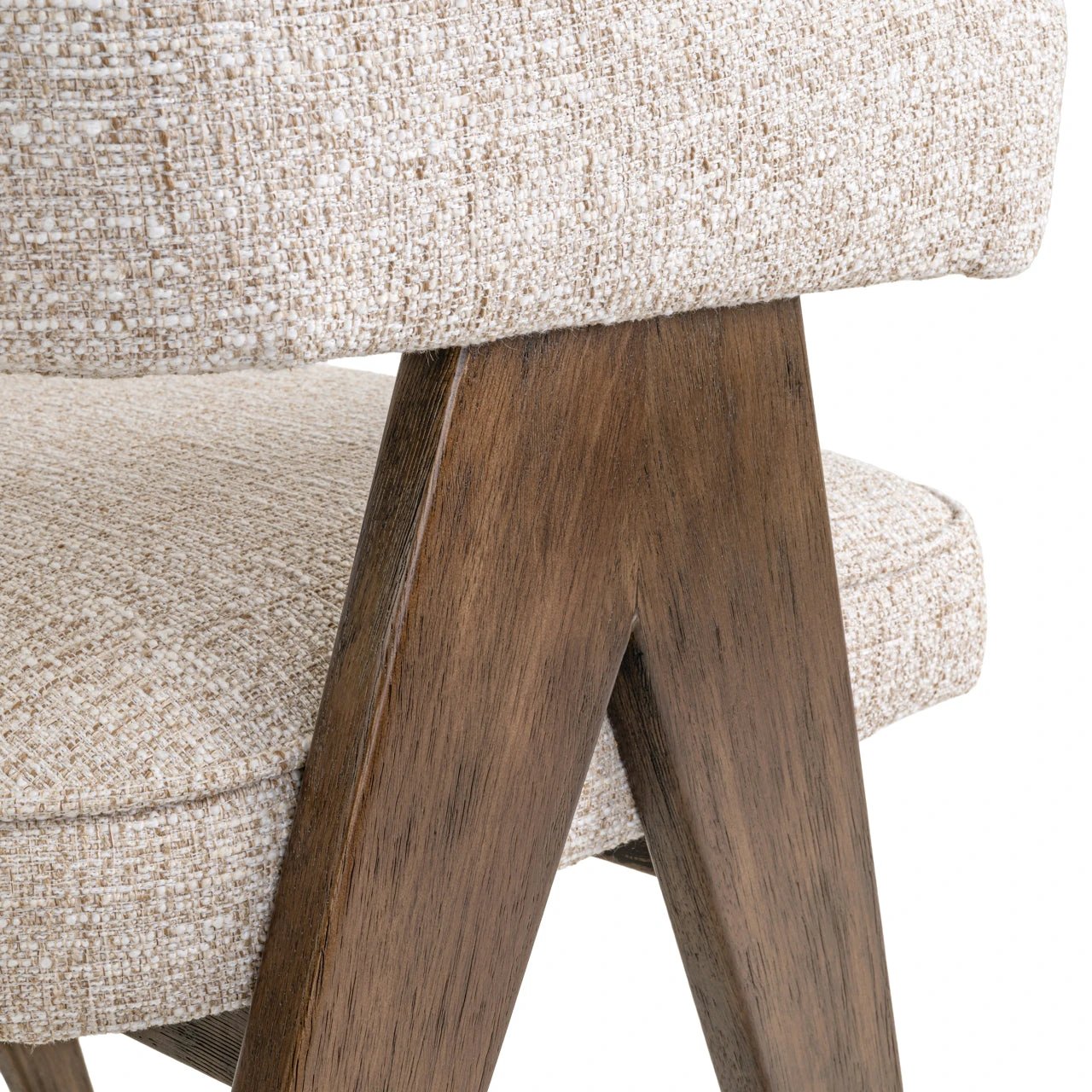 Eetkamerstoel Mori crème tweed vlamvertragend by Richmond Interiors