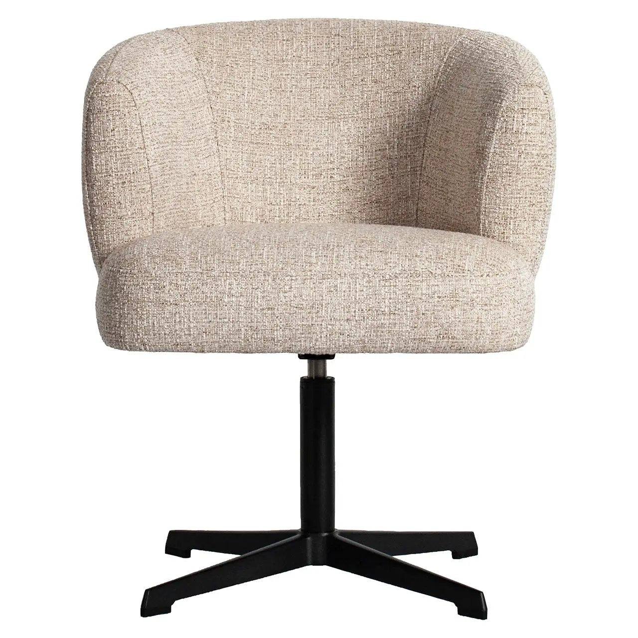 Eetkamerstoel Dinan crème tweed vlamvertragend - draaibaar by Richmond Interiors