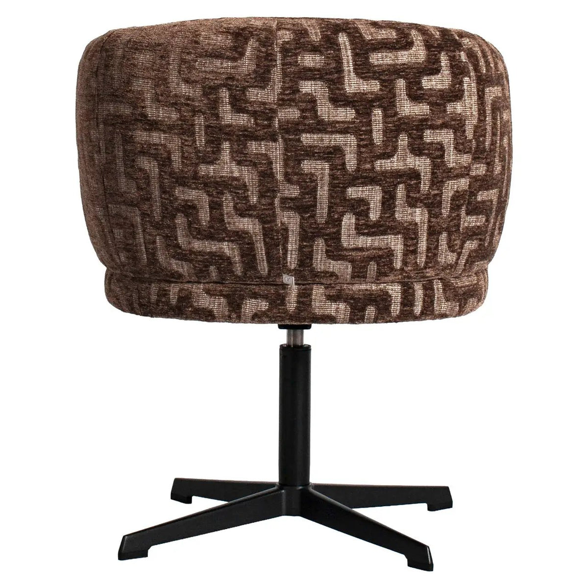 Eetkamerstoel Dinan bruin labyrint vlamvertragend - draaibaar by Richmond Interiors