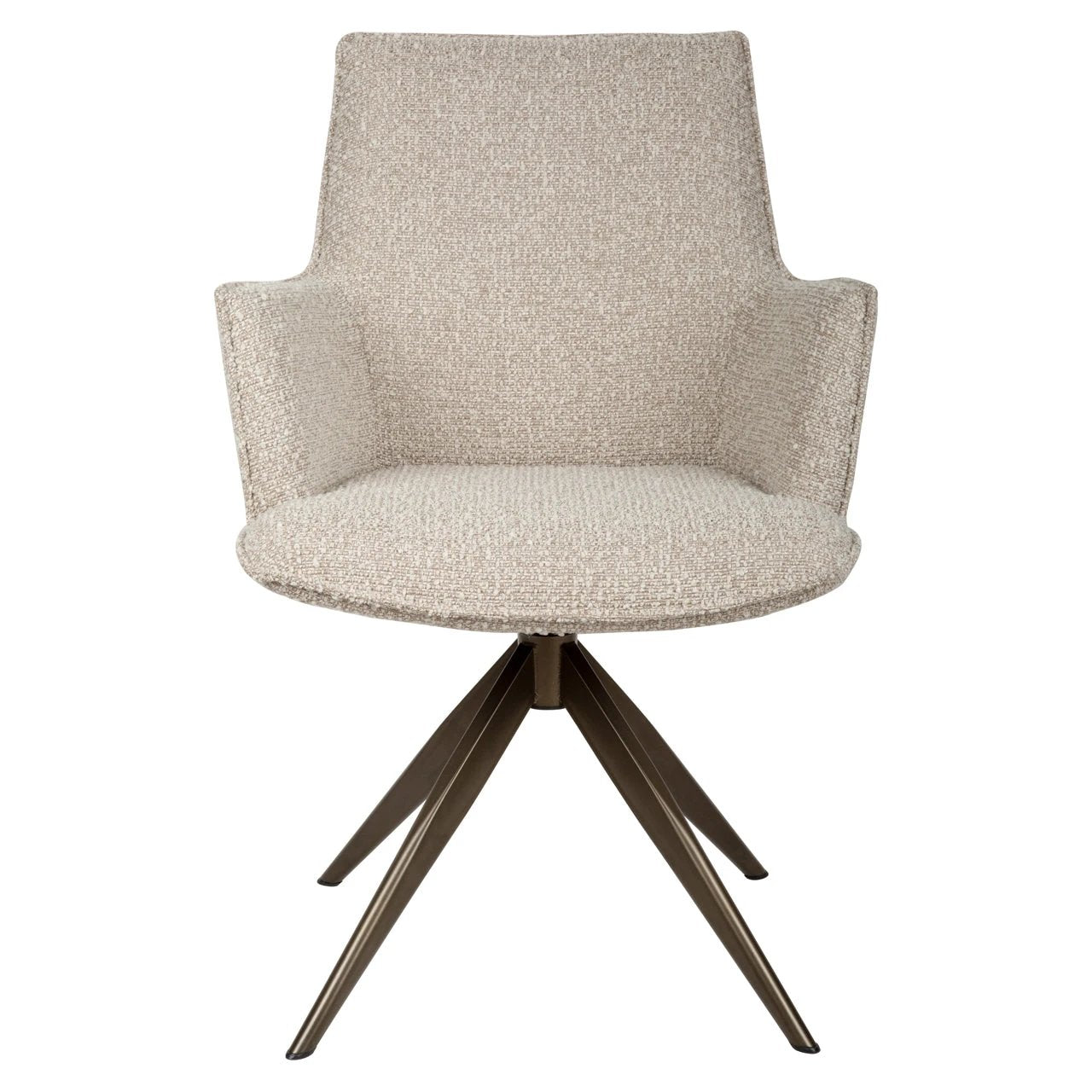 Eetkamerstoel Dakota naturel chunky draaibaar met armleuning by Richmond Interiors