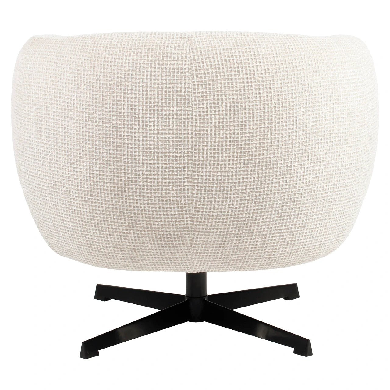 Loungefauteuil Estelle beige blokweefsel draaibaar by Richmond Interiors