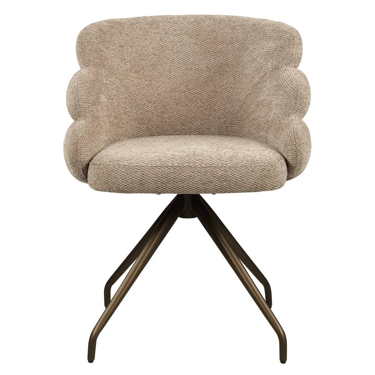 Eetkamerstoel Kayla mokka Boldweave draaibaar by Richmond Interiors