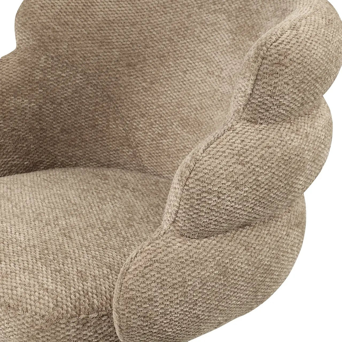 Eetkamerstoel Kayla mokka Boldweave draaibaar by Richmond Interiors