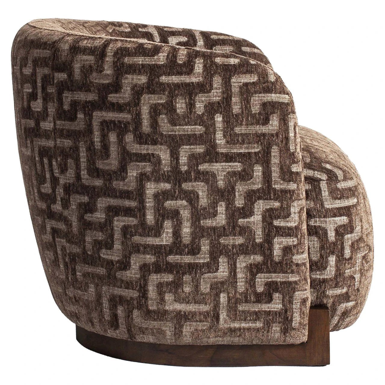 Loungestoel Hannah bruin labyrint brandvertragend by Richmond Interiors