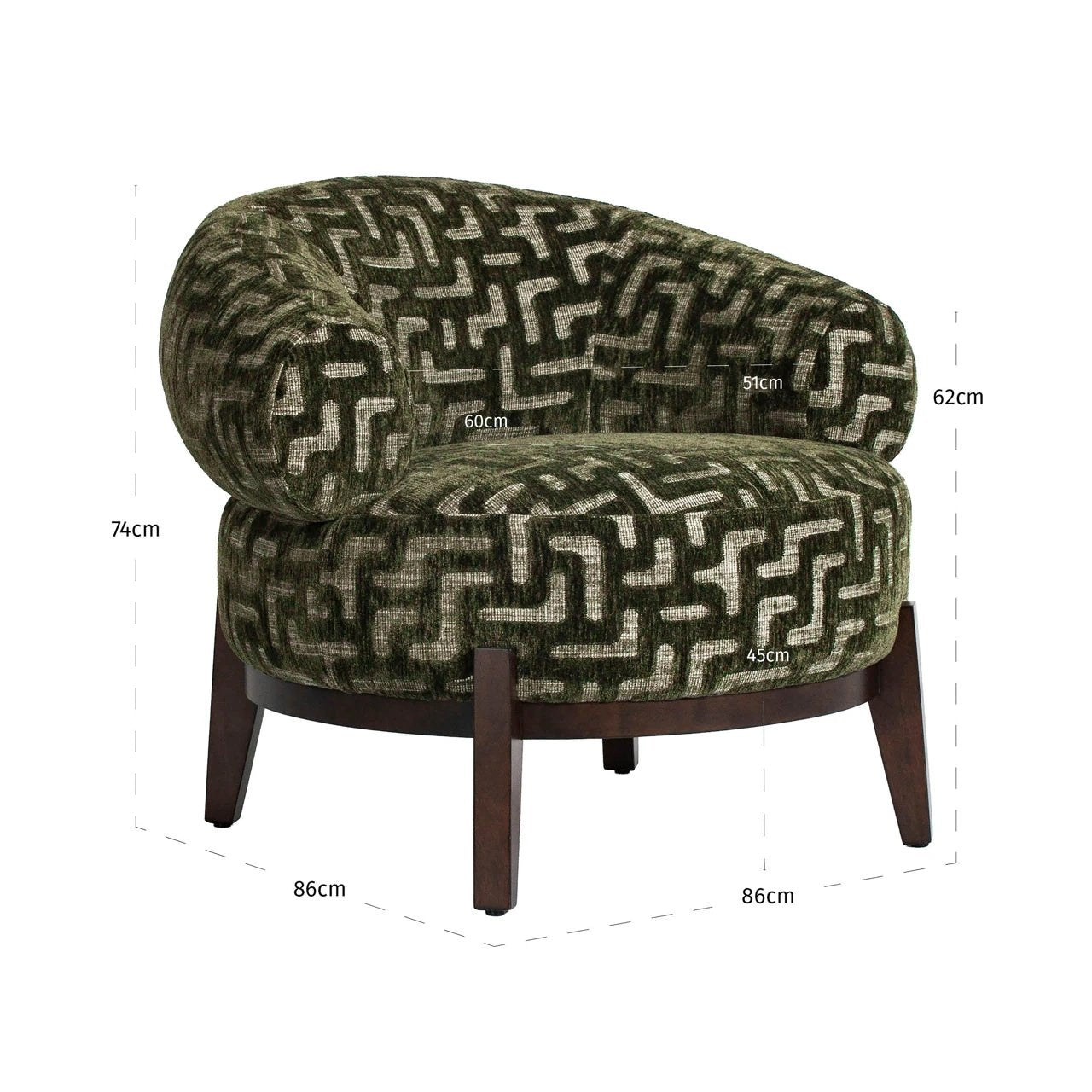 Loungestoel Montana mos labyrint by Richmond Interiors