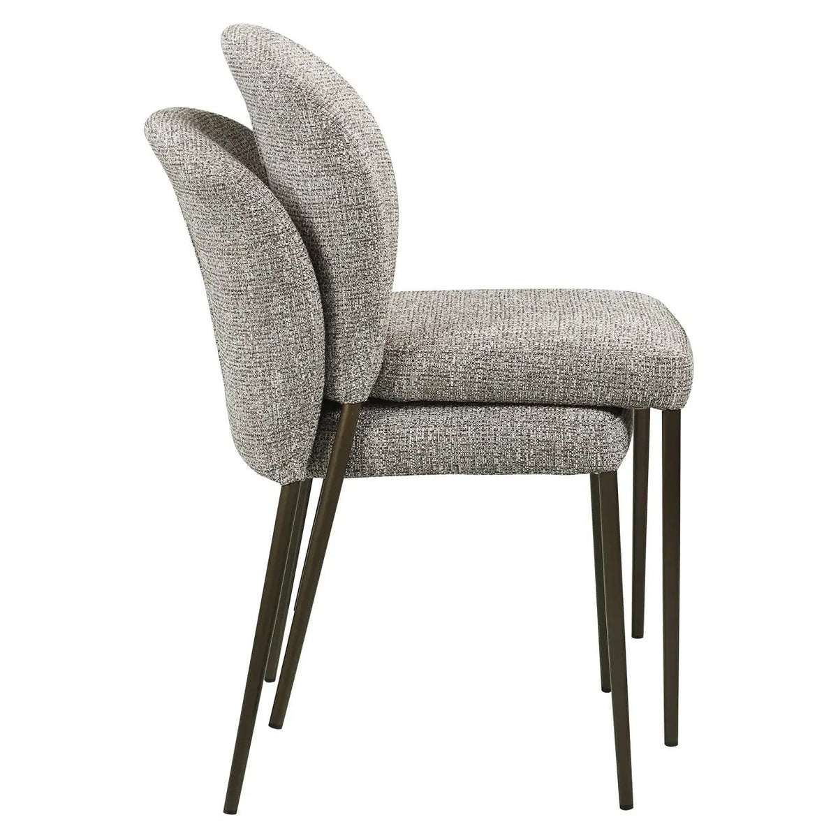 Eetkamerstoel Stacker aardetint tweed vlamvertragend (set van 2) by Richmond Interiors