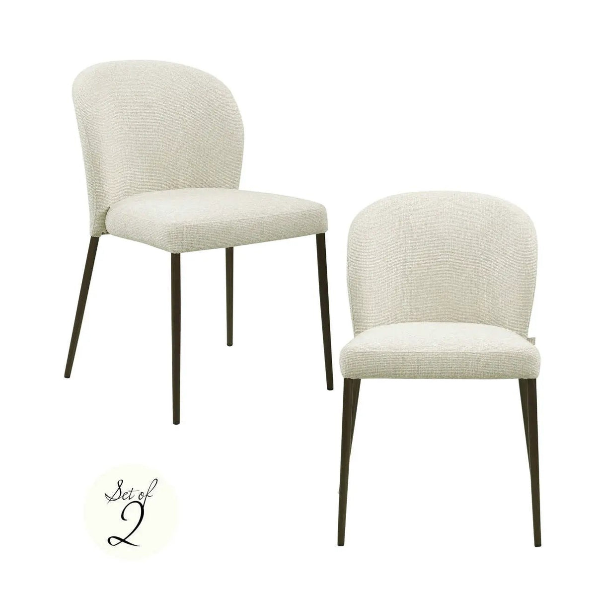 Eetkamerstoel Stacker biscotti vlamvertragend (Set van 2) by Richmond Interiors