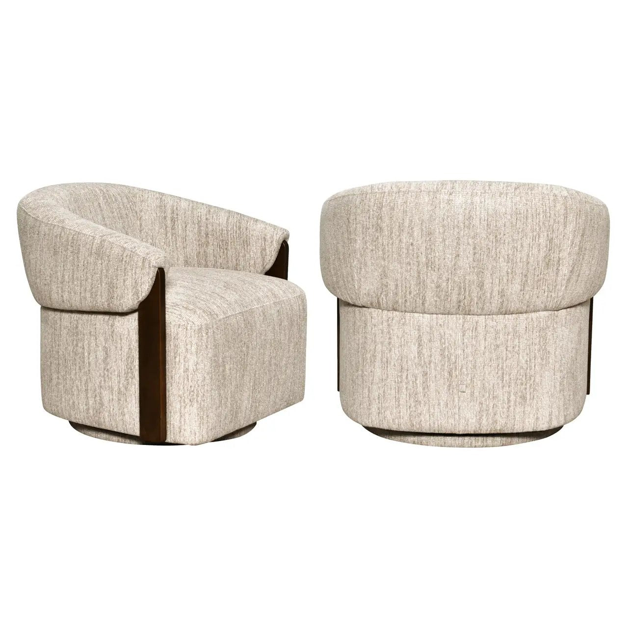 Loungestoel Marina naturel softweave draaibaar vlamvertragend by Richmond Interiors