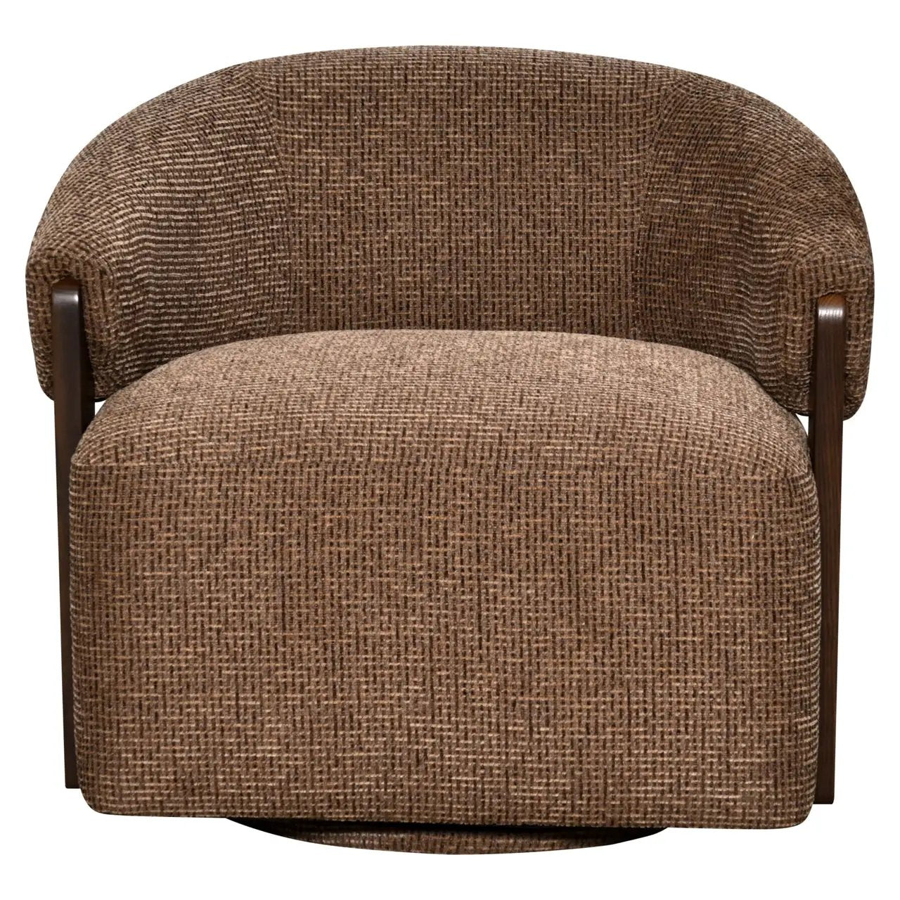 Loungestoel Marina bruin blockweave draaibaar brandvertragend by Richmond Interiors