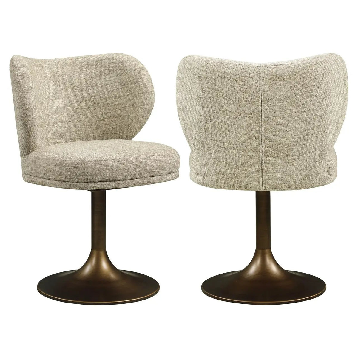 Eetkamerstoel Amely naturel softweave draaibaar by Richmond Interiors