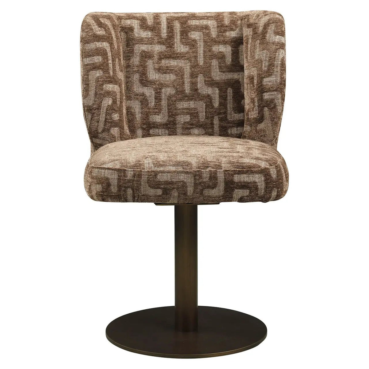 Eetkamerstoel Fiona bruin labyrint draaibaar by Richmond Interiors