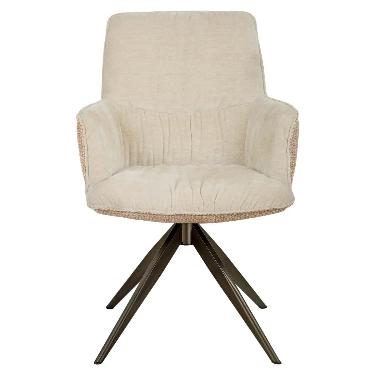 Eetkamerstoel Chase gemberkleurige jacquard draaibaar by Richmond Interiors