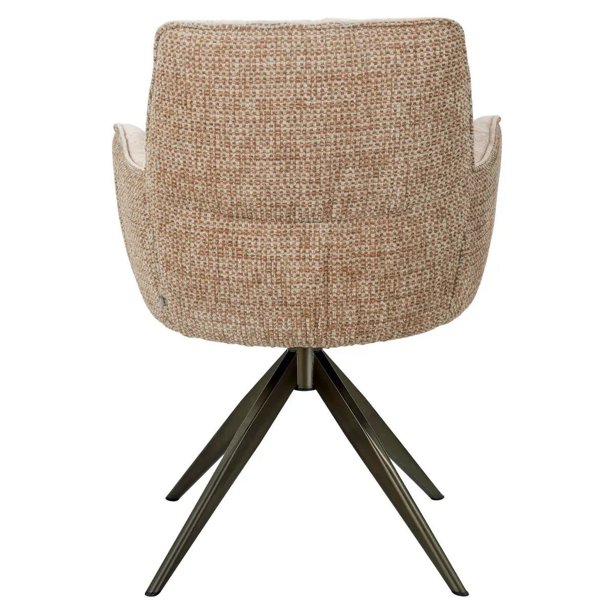 Eetkamerstoel Chase gemberkleurige jacquard draaibaar by Richmond Interiors