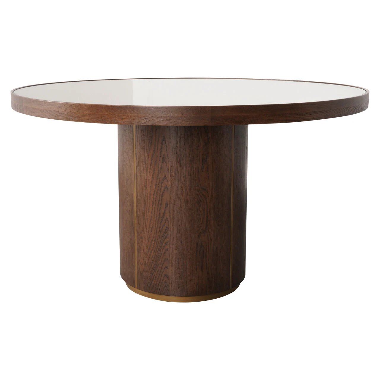 Eettafel Willox bruin Ø130 inclusief glas by Richmond Interiors