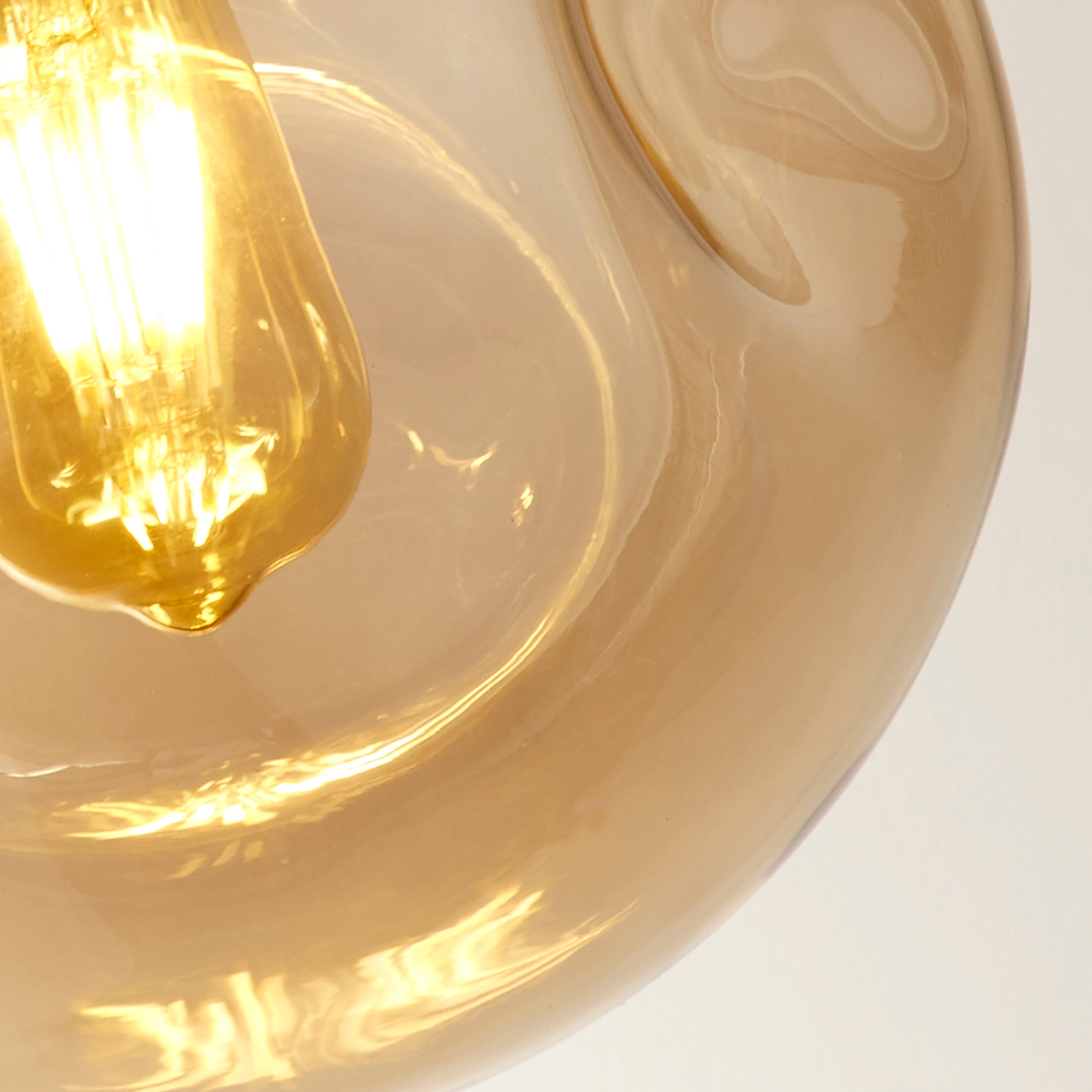 Punch 4Lt Bar Pendant- Black Metal & Champagne Punched Glass