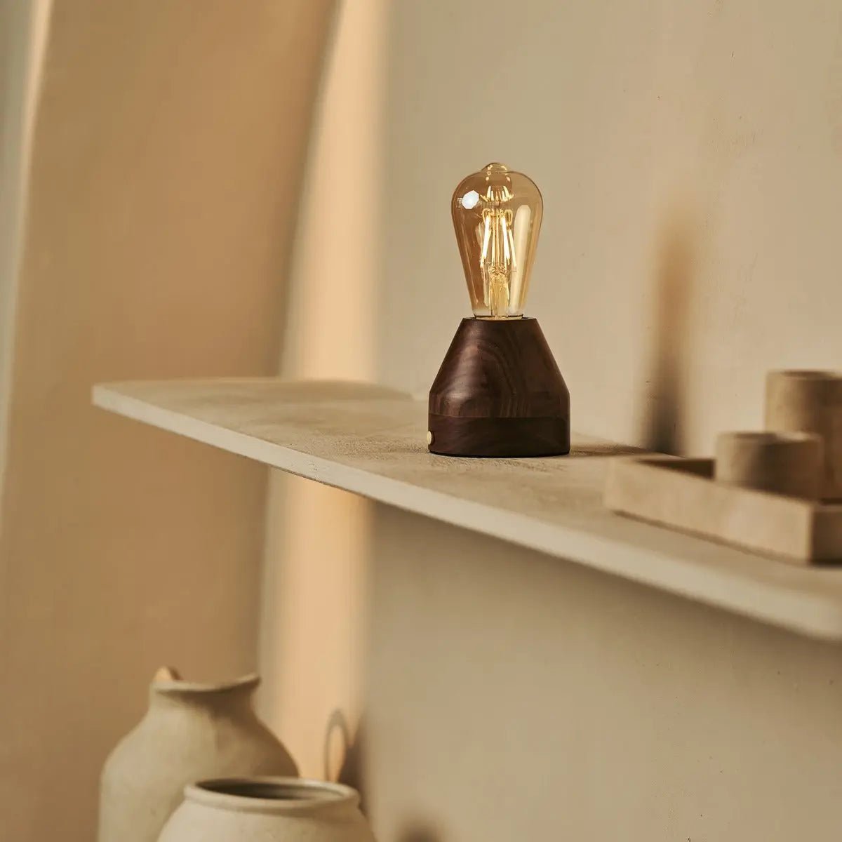 Tafellamp oplaadbaar Zavi Walnaut