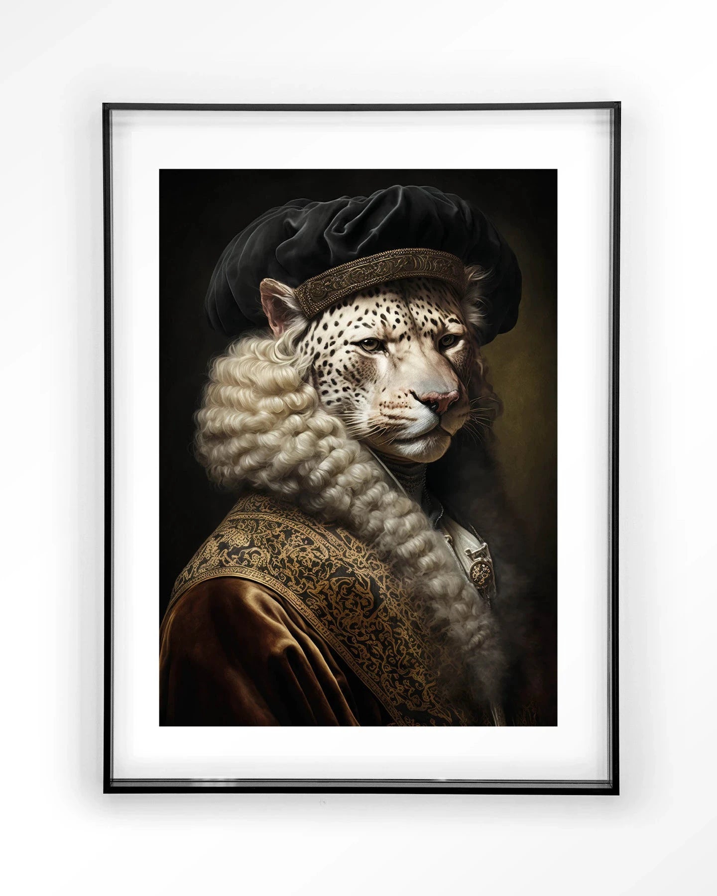 Snow Leopard - Moderne Wanddecoratie | Artprint, Glass Art & Wandkleed by Urban Cotton